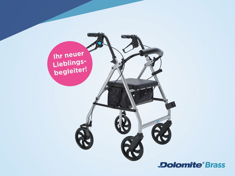 Dolomite Brass Der leichte Rollator für jeden Tag Invacare Austria